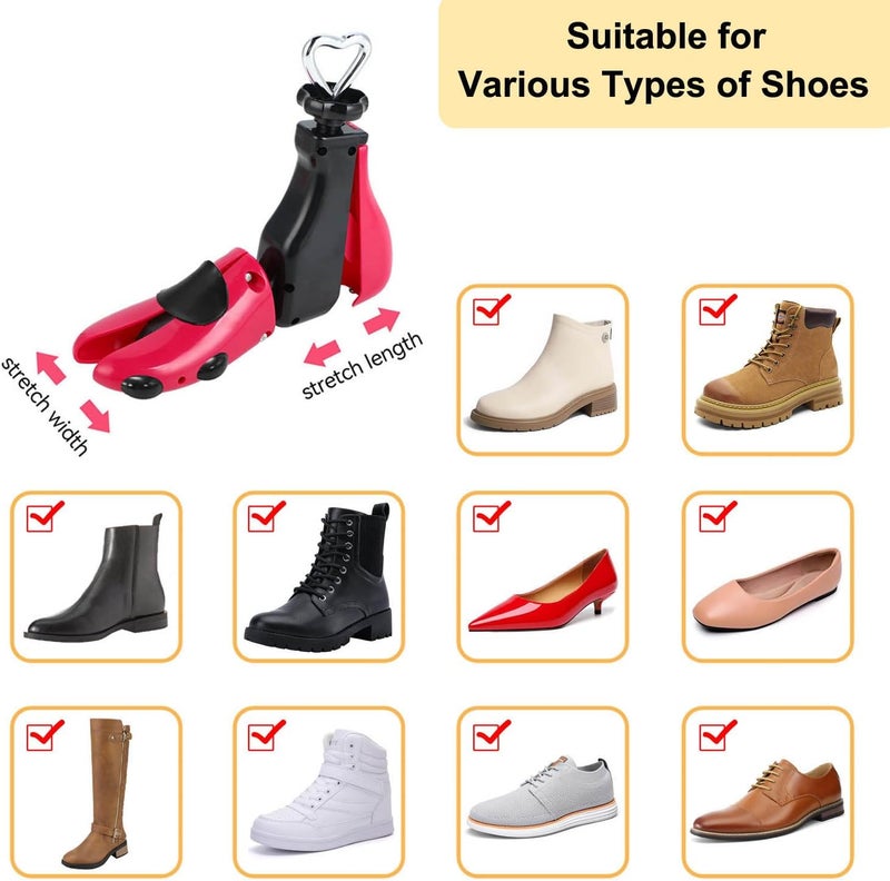 Tigcent Shoe Stretcher Men Women, Boot Stretcher Women Men Shoe Tree Adjustable Shoe Stretcher Wide Feet (Pack of 1) - Image 5